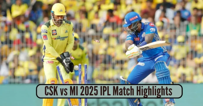 CSK vs MI 2025