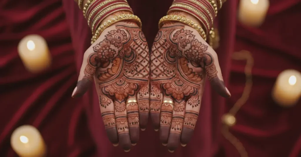 Mirror Mehndi Design